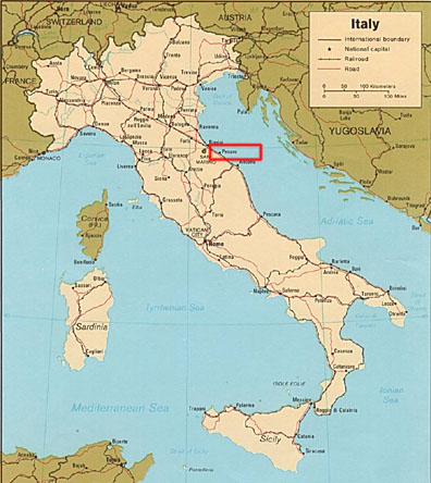 Italy Map City Of Pesaro